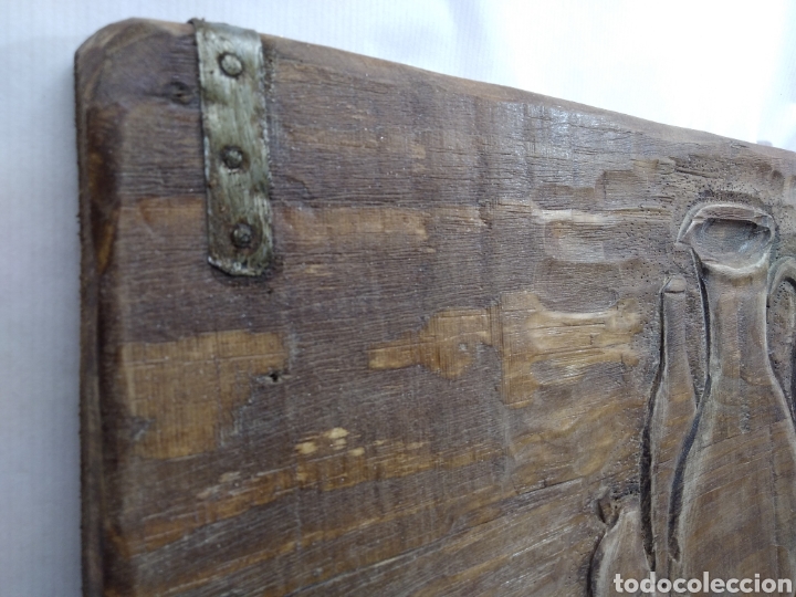 Antig&uuml;edades: BODEG&Oacute;N R&Uacute;STICO TALLADO EN MADERA - Foto 13