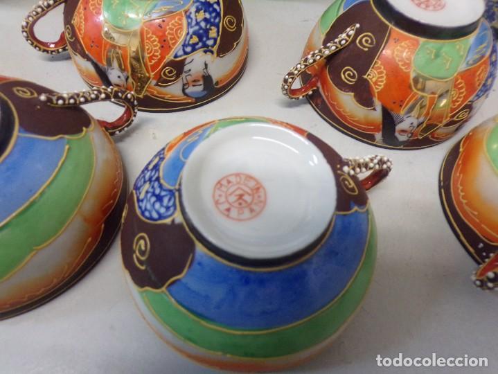 Antigüedades: juego de cafe o te porcelana antiguo de japon satsuma o parecido - Foto 3 - 273719648