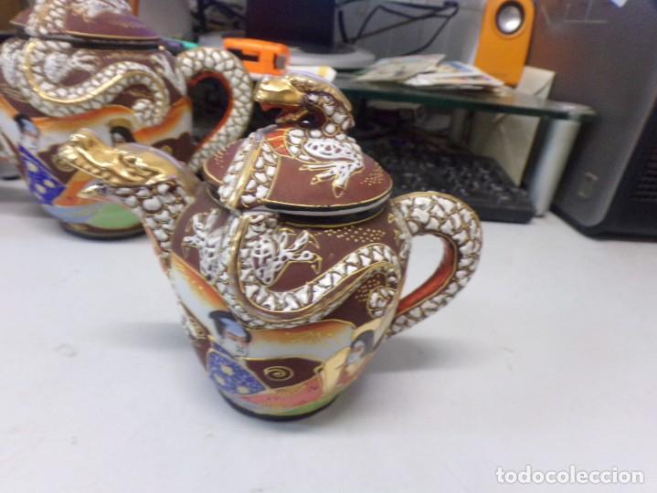 Antigüedades: juego de cafe o te porcelana antiguo de japon satsuma o parecido - Foto 9 - 273719648