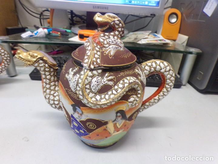 Antigüedades: juego de cafe o te porcelana antiguo de japon satsuma o parecido - Foto 16 - 273719648