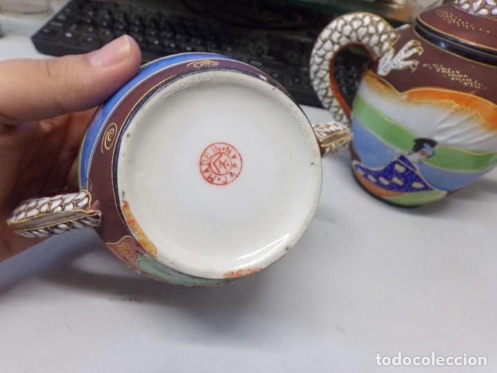 Antigüedades: juego de cafe o te porcelana antiguo de japon satsuma o parecido - Foto 27 - 273719648