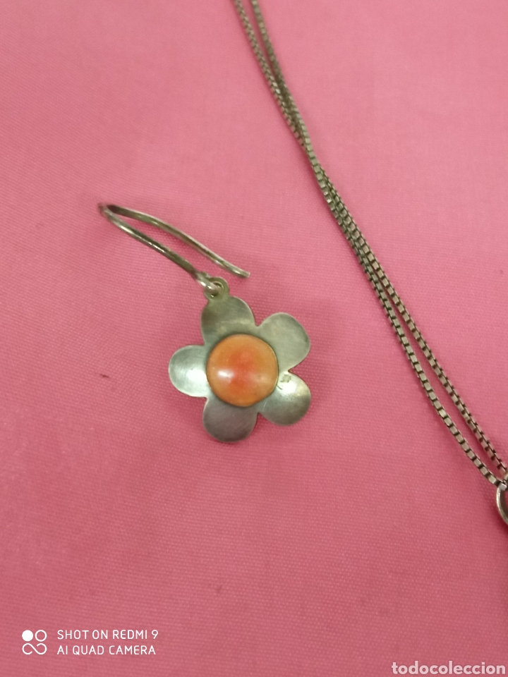 Antig&uuml;edades: j. gargantilla y pendientes plata + - Foto 3