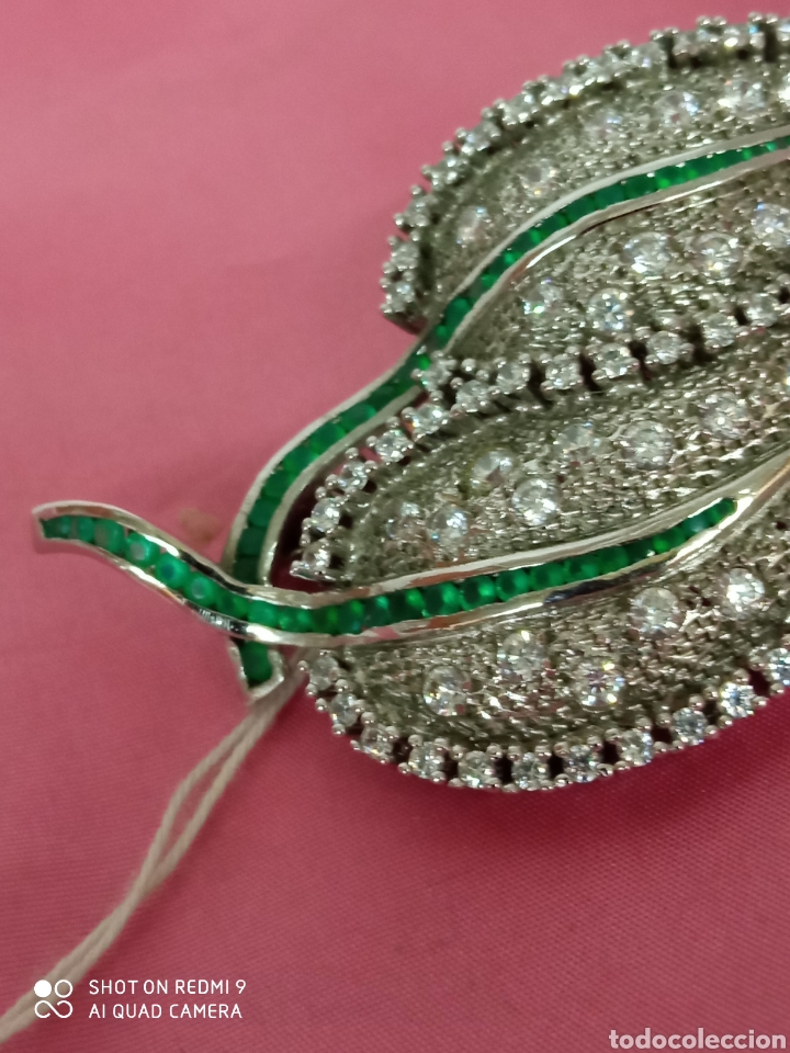 Antig&uuml;edades: Broche Hoja plata + - Foto 3
