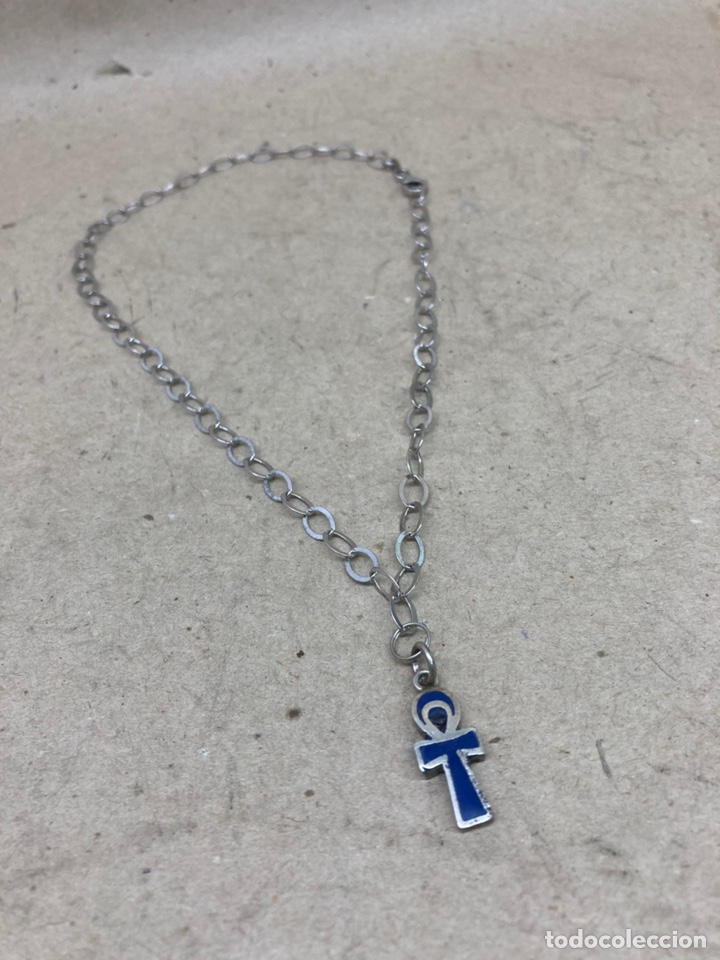 Antig&uuml;edades: Cruz y cadena de plata /CC135-7 - Foto 1