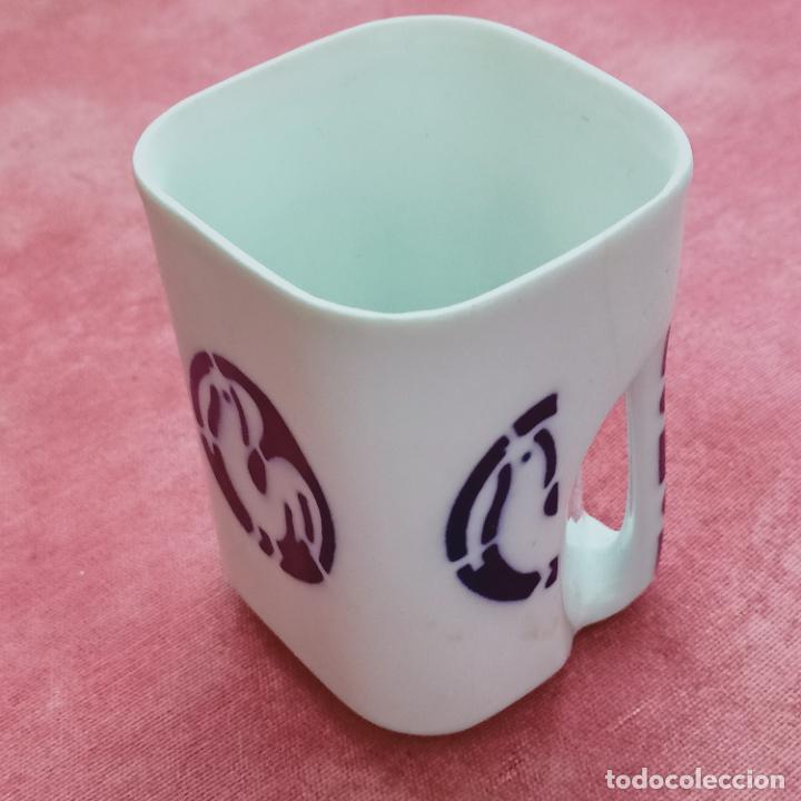 Antig&uuml;edades: Vaso taza cuadrado rectangular gallo sargadelos - Foto 5