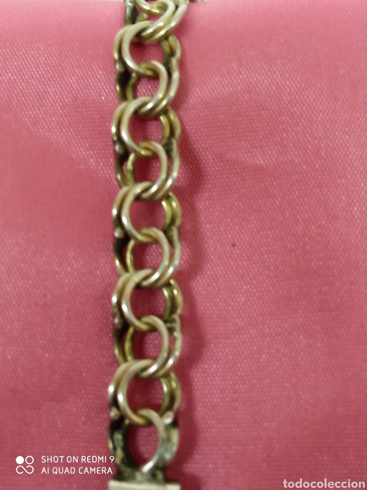 Antig&uuml;edades: pulsera de plata con chapa + - Foto 2