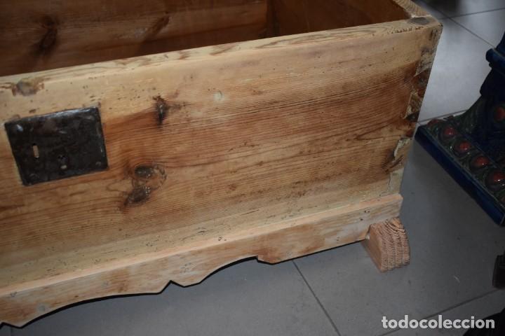Antig&uuml;edades: ANTIGUO BA&Uacute;L EN MADERA NATURAL - Foto 15