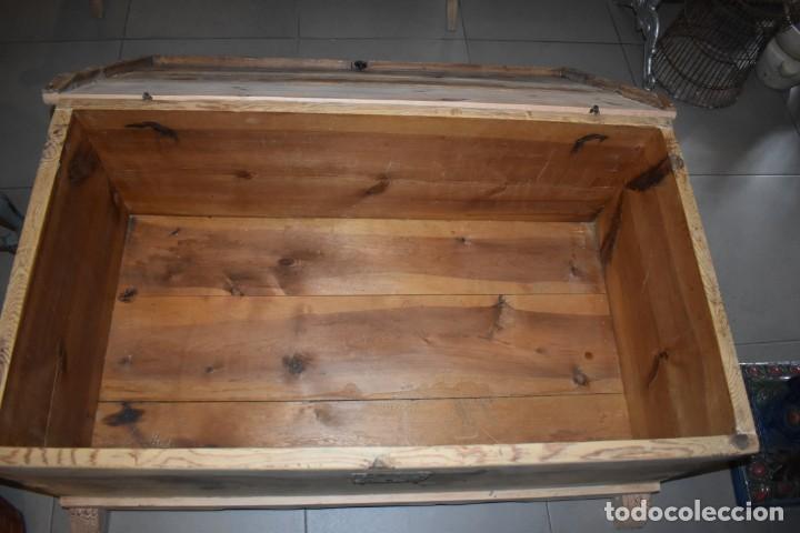 Antig&uuml;edades: ANTIGUO BA&Uacute;L EN MADERA NATURAL - Foto 16
