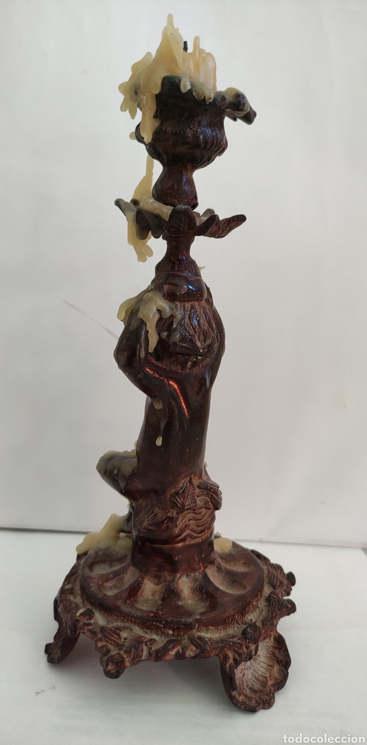 Antig&uuml;edades: Decorativo candelero con putto - Foto 4