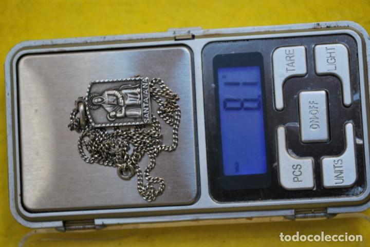 Antig&uuml;edades: ANTIGUO MEDALL&Oacute;N EN PLATA CON CADENA - Foto 3
