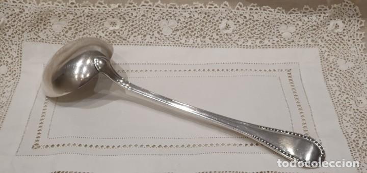 Antig&uuml;edades: Cuchar&oacute;n ba&ntilde;o de plata con sello. - Foto 7
