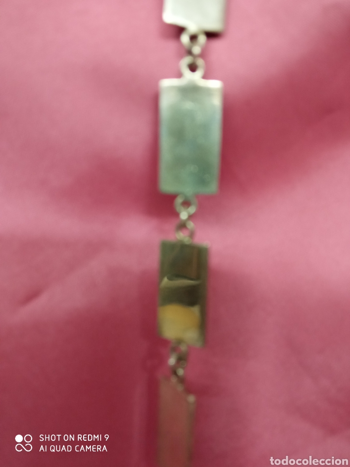 Antig&uuml;edades: Pulsera plata y nacar + - Foto 4