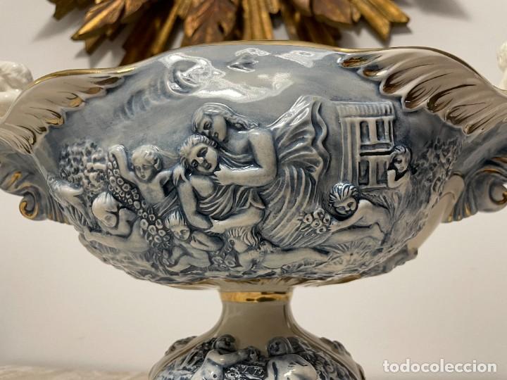 Antig&uuml;edades: ANTIGUO CENTRO DE MESA DE CERAMICA CAPODIMONTE - Foto 9