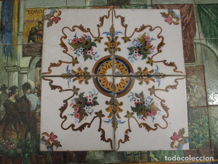 Antig&uuml;edades: Composicion azulejos siglo XIX - Foto 1