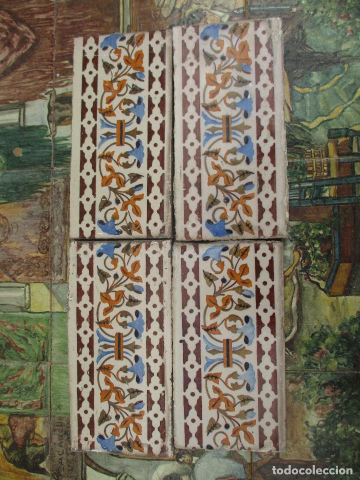 Antig&uuml;edades: Cenefas azulejos siglo XIX - Foto 1