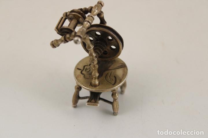 Antig&uuml;edades: rueca miniatura de plata 925 - Foto 5
