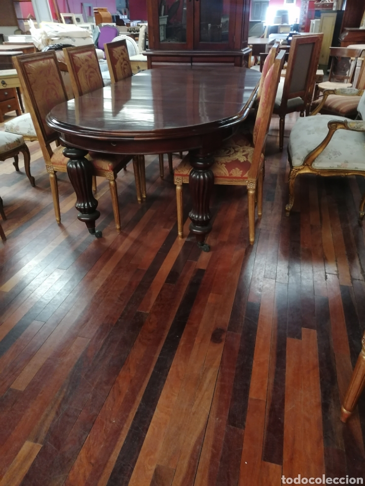 Antig&uuml;edades: Mesa Victoriana en caoba de manivela - Foto 9
