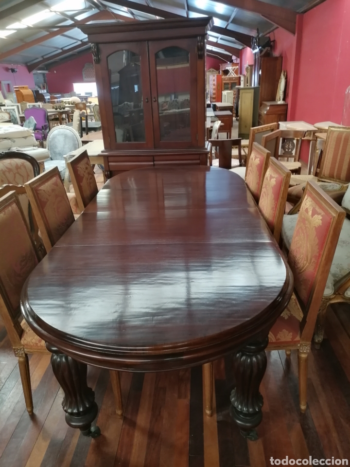 Antig&uuml;edades: Mesa Victoriana en caoba de manivela - Foto 10