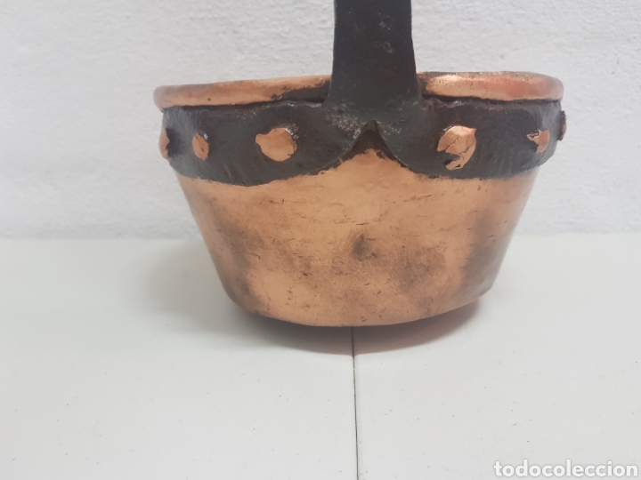 Antig&uuml;edades: Cazo de cobre y hierro forjado - Foto 2
