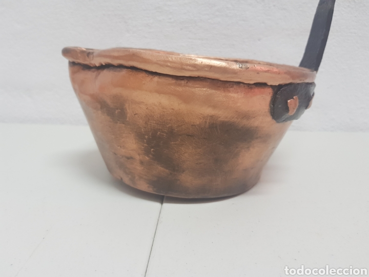 Antig&uuml;edades: Cazo de cobre y hierro forjado - Foto 1