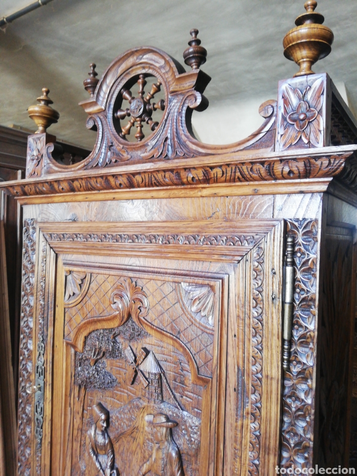 Antig&uuml;edades: Mueble tallado en roble restaurado - Foto 7
