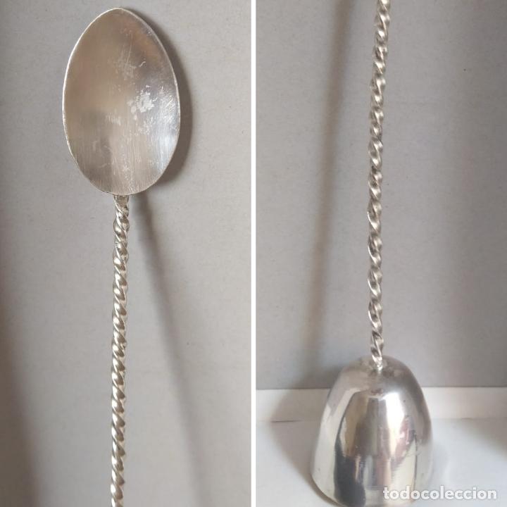 Antig&uuml;edades: Cuchara para c&oacute;ctel ba&ntilde;o - Foto 2