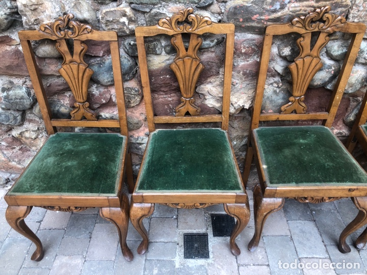 Antig&uuml;edades: 6 SILLAS TALLADAS PARA RESTAURAR - Foto 4