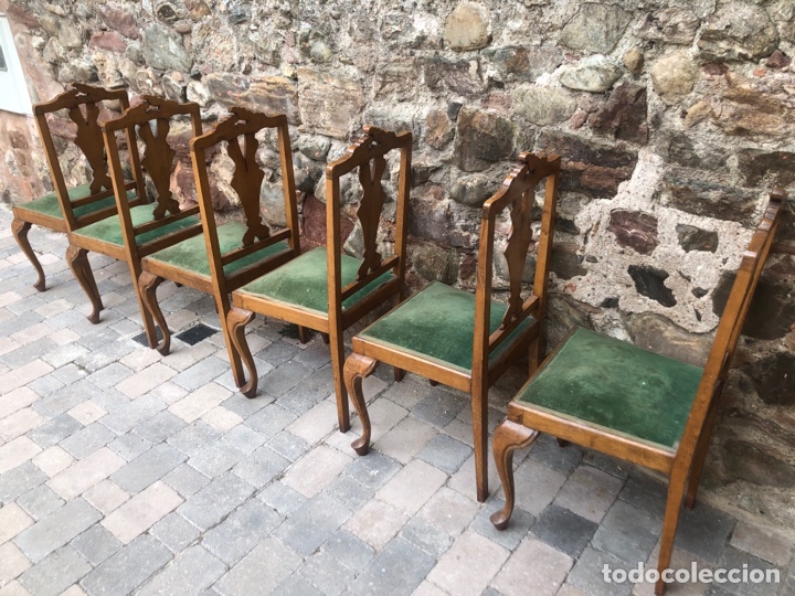 Antig&uuml;edades: 6 SILLAS TALLADAS PARA RESTAURAR - Foto 9