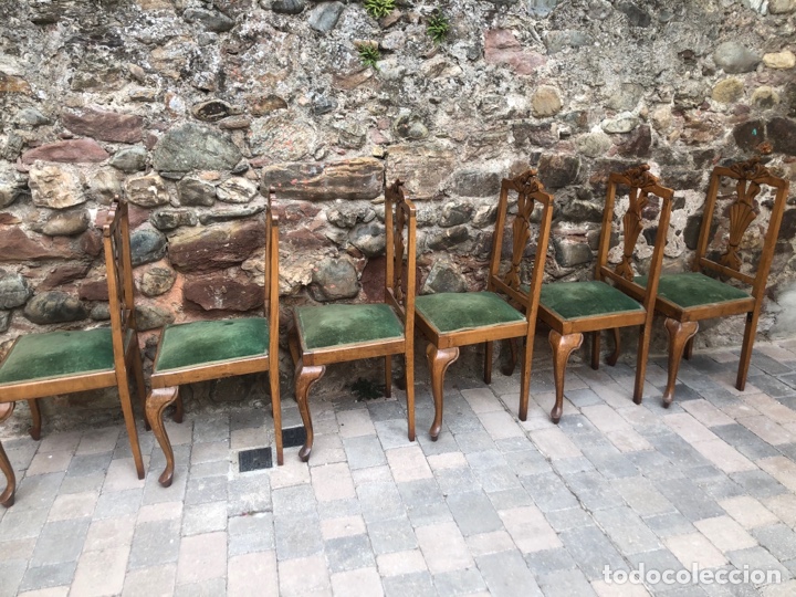 Antig&uuml;edades: 6 SILLAS TALLADAS PARA RESTAURAR - Foto 11