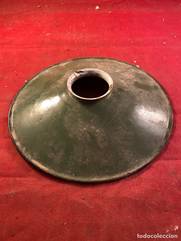 Antig&uuml;edades: Plaf&oacute;n verde esmaltado - Foto 1