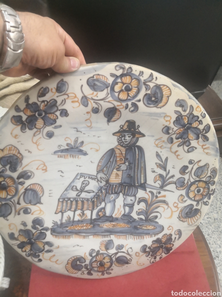 Antig&uuml;edades: Plato de cer&aacute;mica talavera - Foto 7