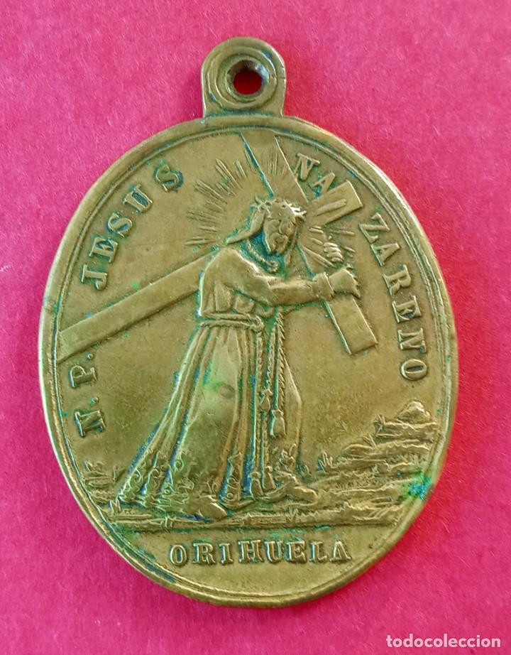 Antigüedades: Medalla Siglo XIX Jesus Nazareno. Orihuela. San Francisco Orden Tercera. - Foto 1 - 275961458