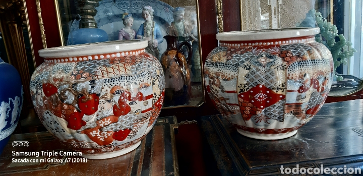Antig&uuml;edades: Maceteros satsuma S. XIX - Foto 2