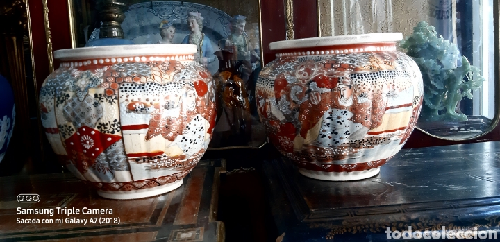 Antig&uuml;edades: Maceteros satsuma S. XIX - Foto 1