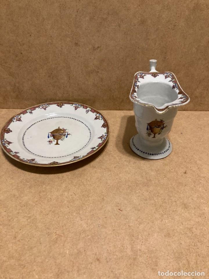 Antig&uuml;edades: Plato y Jarra de Compa&ntilde;&iacute;a de Indias - Foto 2