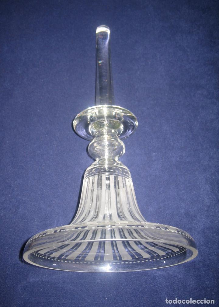 Antiquit&eacute;s: PIEZA DE CRISTAL. PIE DE UN FRUTERO. SIGLO XIX.