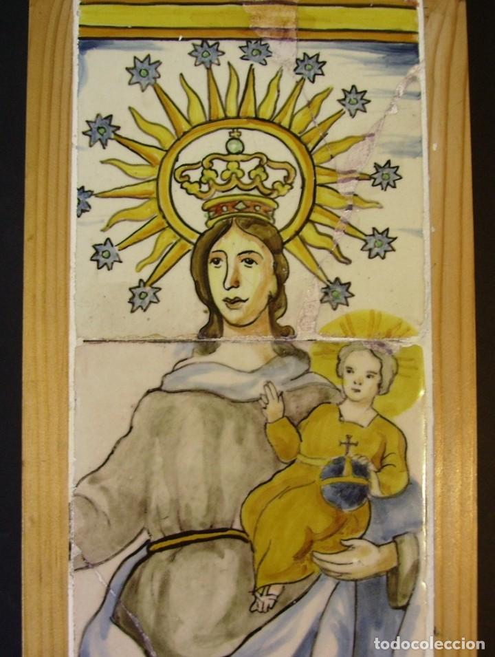 Antig&uuml;edades: PLAF&Oacute;N AZULEJOS CON VIRGEN - Foto 4