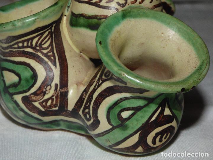 Antig&uuml;edades: Macetero cactus,ceramica de Teruel. - Foto 2