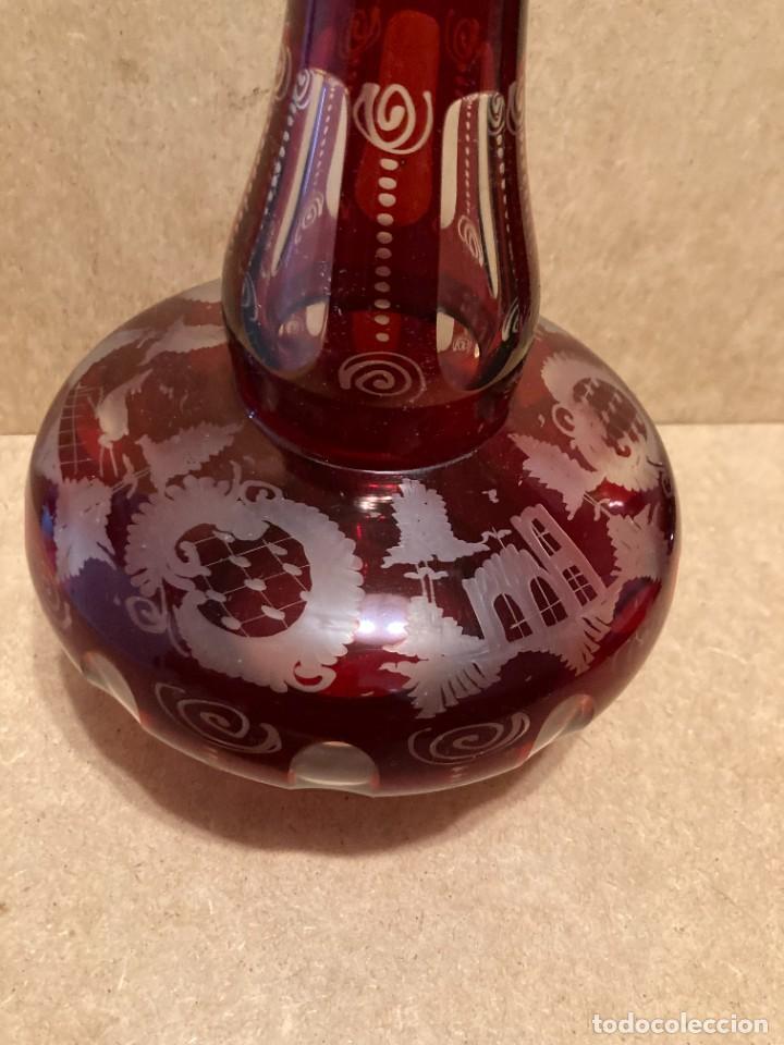 Antig&uuml;edades: Botella de cristal de Bohemia - Foto 3