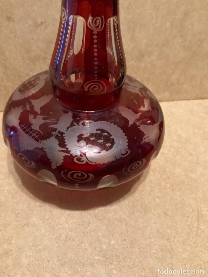 Antig&uuml;edades: Botella de cristal de Bohemia - Foto 5