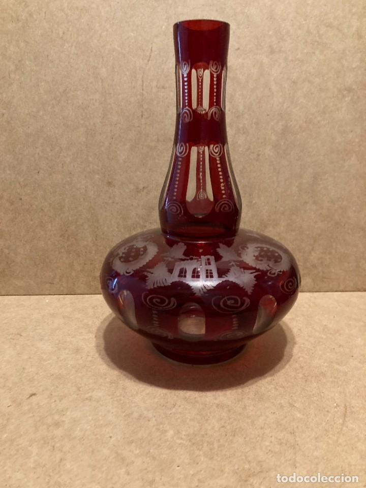 Antig&uuml;edades: Botella de cristal de Bohemia - Foto 9