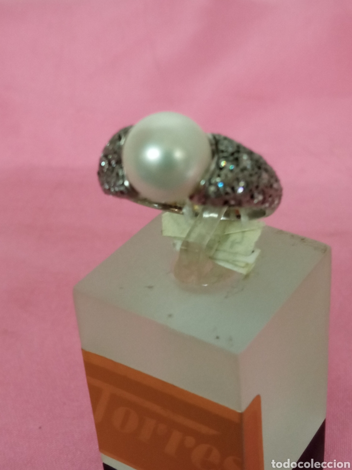 Antig&uuml;edades: Sortija plata y perla - Foto 1