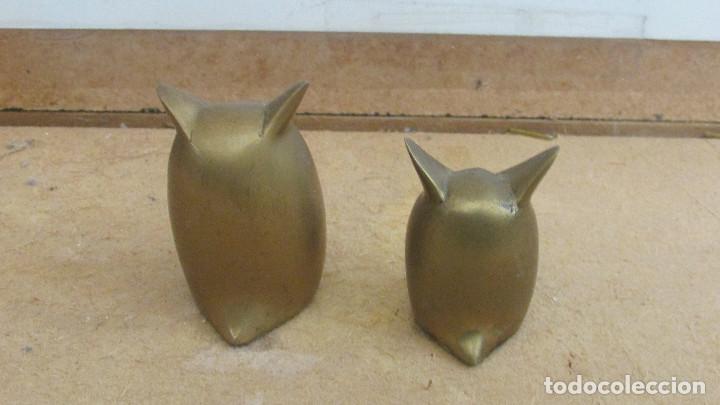Antig&uuml;edades: 2 BUHOS DE LA SUERTE EN BRONCE - Foto 3