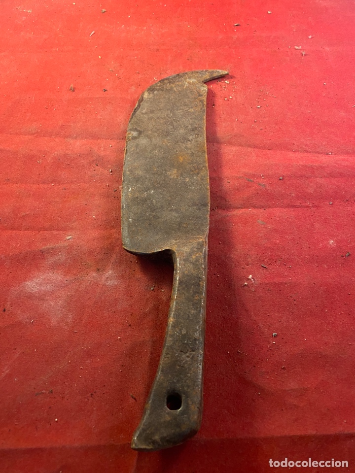 Antig&uuml;edades: Cuchillo cocina forja s.XIX - Foto 2