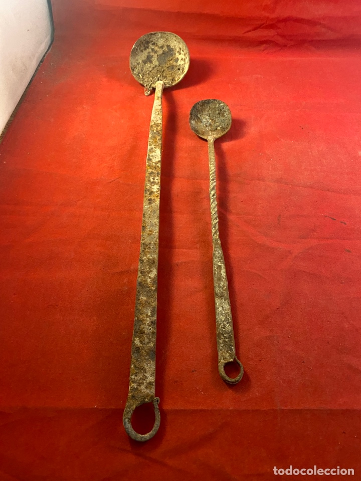 Antig&uuml;edades: Pareja cucharones hierro - Foto 1