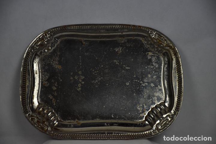 Antig&uuml;edades: Bandeja niquelada rectangular - Foto 2