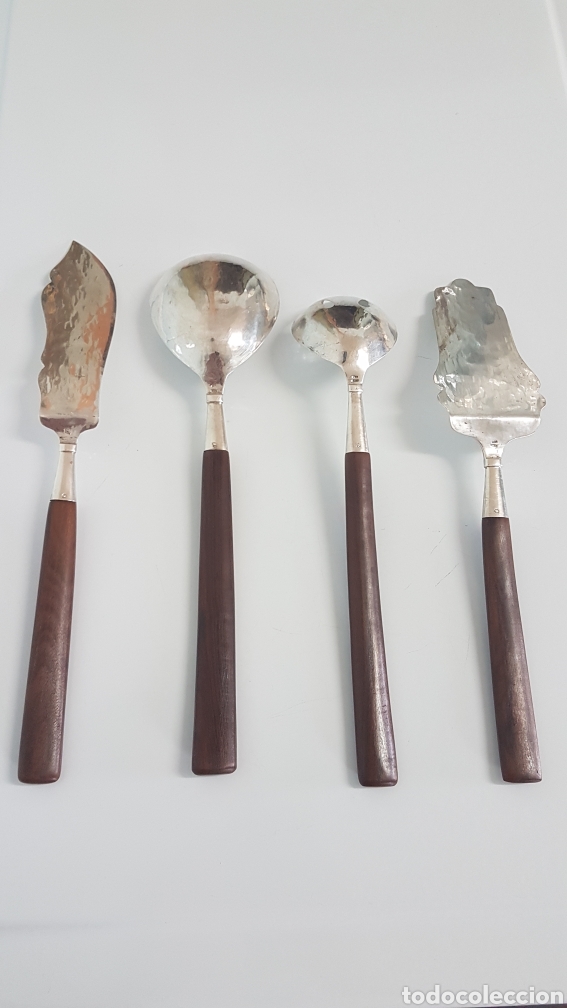Antig&uuml;edades: Cucharones plata y madera - Foto 2