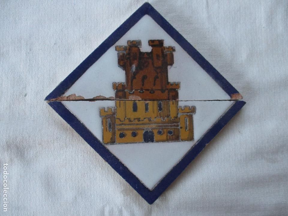 Antig&uuml;edades: Azulejo Heraldico Ramos Rejano - Foto 1
