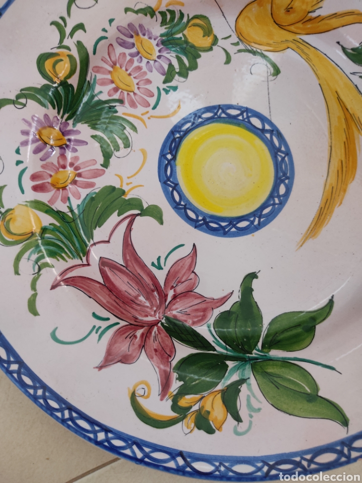 Antig&uuml;edades: Plato antiguo pintado a mano - Foto 3