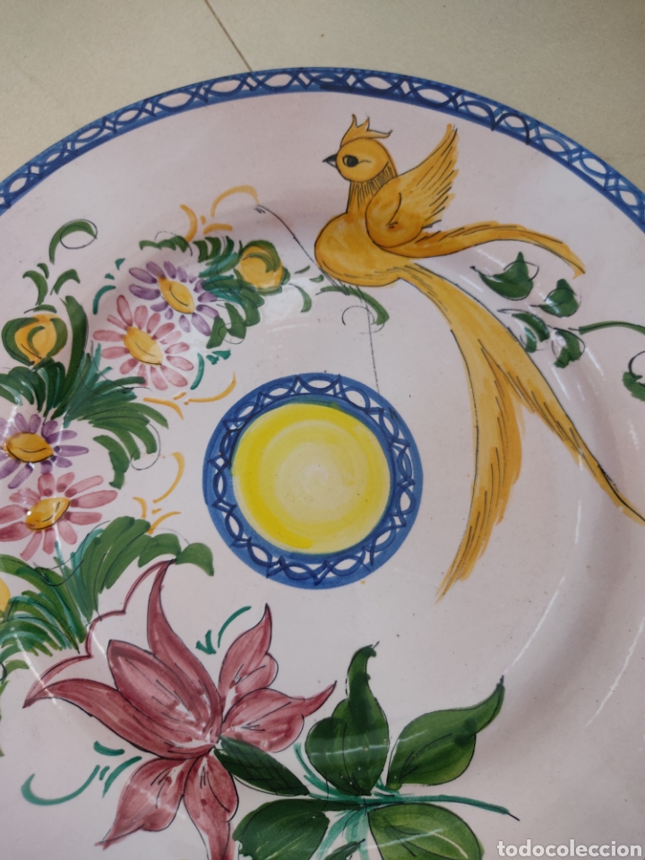 Antig&uuml;edades: Plato antiguo pintado a mano - Foto 4